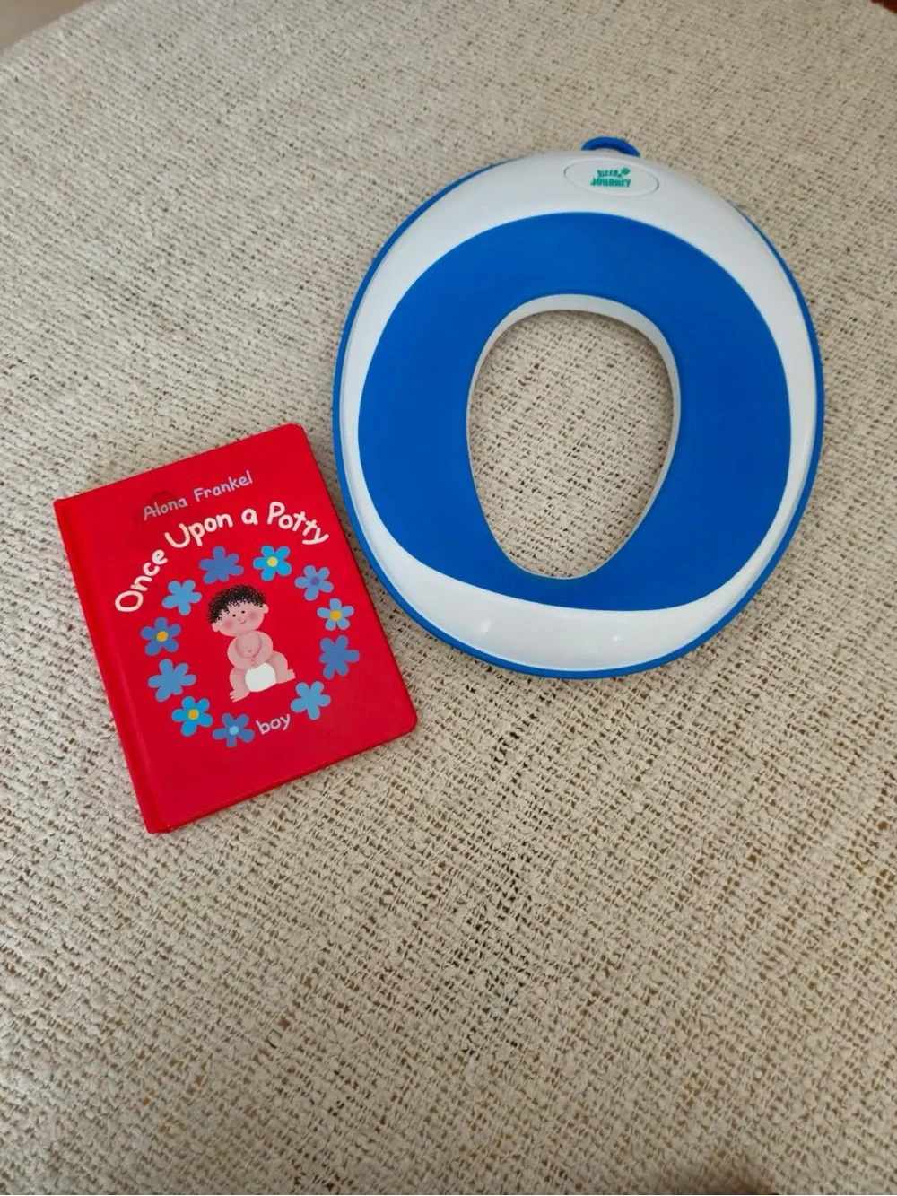 Toddler toilet seat & Once Upon a Potty children's book